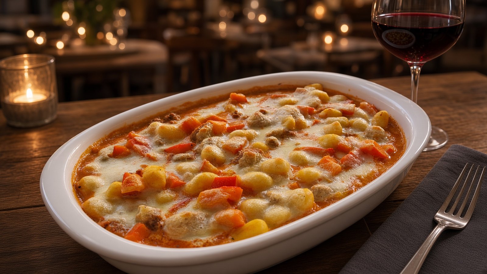 Saftiger Kürbis-Gnocchi-Auflauf